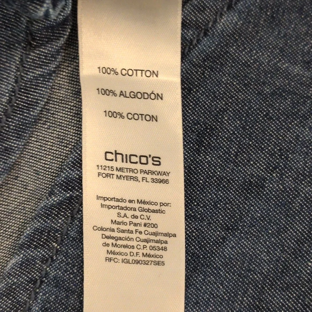 Chico's Denim Button Down Top - Picture 6 of 11